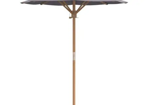 Umbrela de grădină, gri închis, 150x210 cm, bambus - 4/5