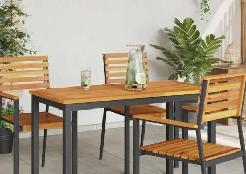 Blat de masă 110x55x2,2 cm din lemn masiv de acacia - 3/5