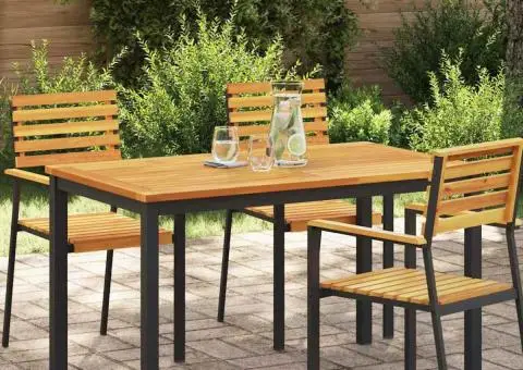 Blat de masă 120x70x2,2 cm din lemn masiv de acacia dreptunghiular - 1/5