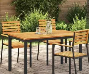 vidaXL Blat de masă 120x70x2,2 cm din lemn masiv de acacia dreptunghiular