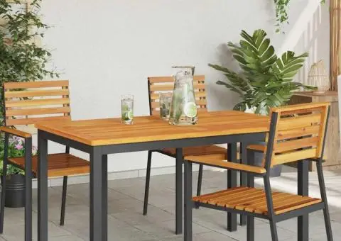 Blat de masă 120x70x2,2 cm din lemn masiv de acacia dreptunghiular - 3/5