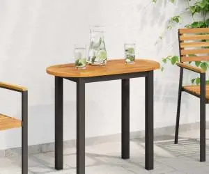 vidaXL Suprafață Ovală din Lemn Solid de Acacia 80x40x2 cm
