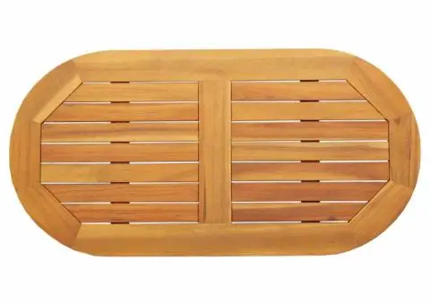 Blat de masă 90x45x2,2 cm Oval din lemn solid de acacia - 2/5