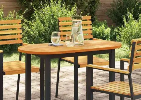 Blat de masă 100x50x2.2 cm Oval din lemn masiv de acacia - 1/5