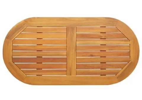 Blat de masă 100x50x2.2 cm Oval din lemn masiv de acacia - 2/5