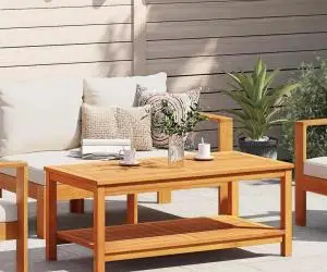 vidaXL Masă de cafea 110x55x45 cm din lemn masiv de acacia