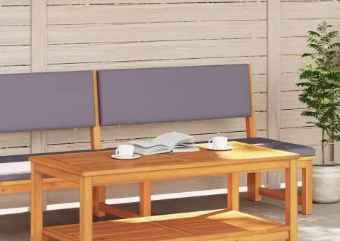 Masă de cafea 110x55x45 cm din lemn masiv de acacia - 3/5