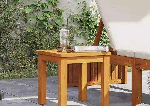 Masă laterală de grădină 35x35x34 cm din lemn masiv de acacia - 1/5