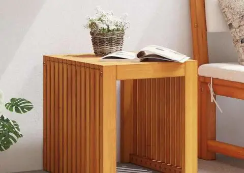 Masă laterală de grădină 43x36x40 cm din lemn masiv de tec - 1/5