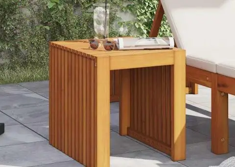 Masă laterală de grădină 43x36x40 cm din lemn masiv de tec - 3/5