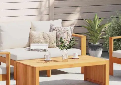 Masă de Cafea pentru Grădină 110x55x35 cm Lemn Solid Acacia - 1/5