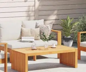 vidaXL Masă de Cafea pentru Grădină 110x55x35 cm Lemn Solid Acacia