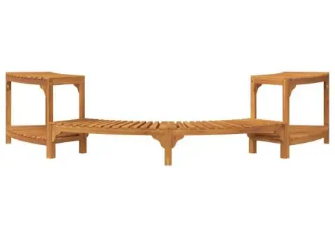 Împrejmuire pentru cadă cu hidromasaj Semicircular 272x120.5x55.5 cm Lemn solid de acacia - 4/5