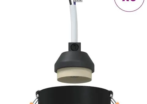 Spoturi încastrate 6 pcs Rotund GU10 Negru Ø91 mm - 4/5