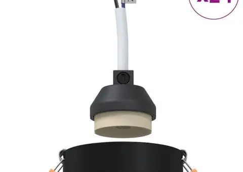 Spoturi încastrate 24 pcs Rotund GU10 Negru Ø91 mm - 4/5