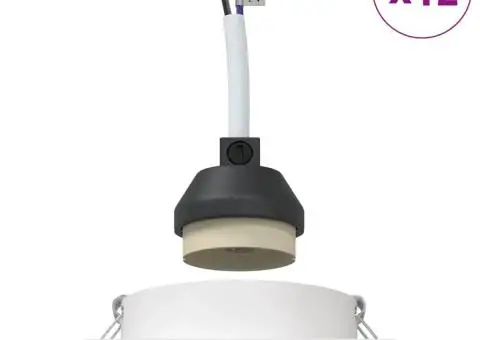 Spoturi încastrate 12 buc Pătrate GU10 Alb 91x91 mm - 4/5