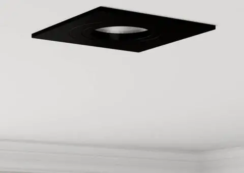 Spoturi încastrate 6 buc Pătrat GU10 Negru 91x91 mm - 1/5