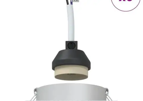 Spoturi încastrate 6 buc Pătrat GU10 Argintiu 91x91 mm - 4/5