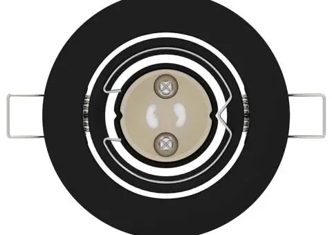 Spoturi încastrate 12 buc Round GU10 Negru Ø90 mm Oțel - 5/5