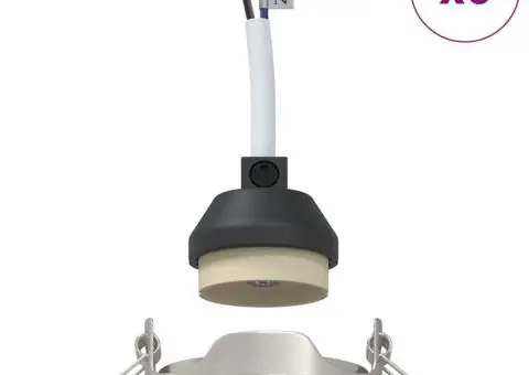 Spoturi încastrate 6 buc Round GU10 Argintiu Ø90 mm Oțel - 4/5