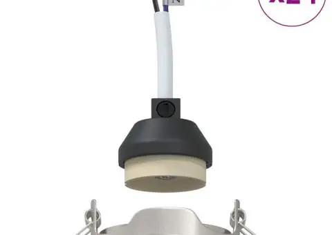 Spoturi încastrate 24 buc Rotunde GU10 Argintiu Ø90 mm Oțel - 4/5