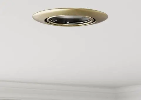 Spoturi încastrate 6 buc Round GU10 Alamă Ø90 mm Oțel - 1/5