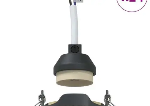 Lămpi încastrate 24 de bucăți Rotund GU10 Alamă Ø90 mm Oțel - 4/5