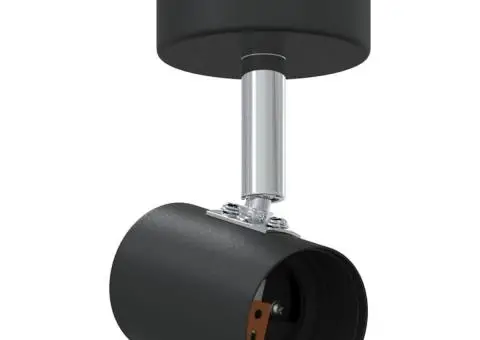 Spotlight pentru tavan 1 puncție ajustabilă Negru E27 - 2/5