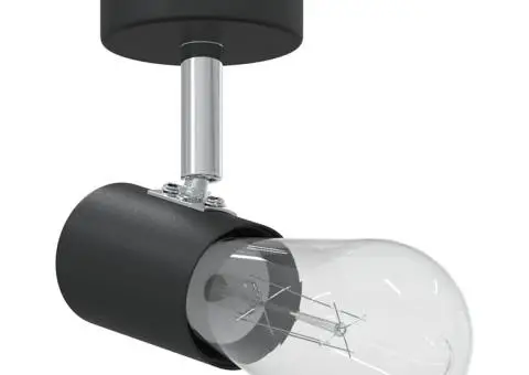 Spotlight pentru tavan 1 puncție ajustabilă Negru E27 - 3/5