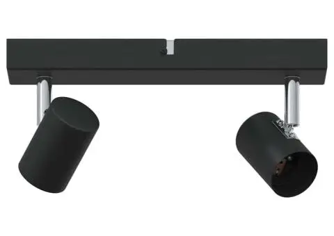 Spotlight pentru Tavan Reglașibil pe Două Direcții Negru E27 - 2/5