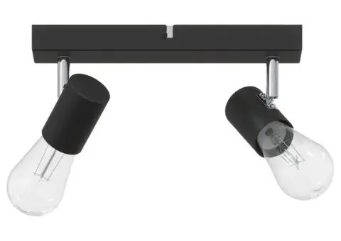 Spotlight pentru Tavan Reglașibil pe Două Direcții Negru E27 - 3/5