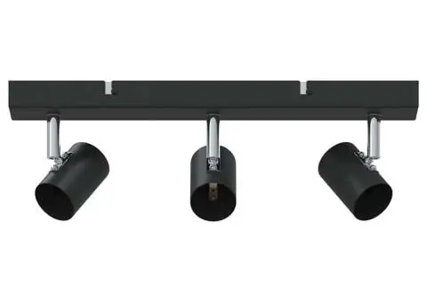 Spot de plafon 3 căi ajustabil negru E27 - 2/5