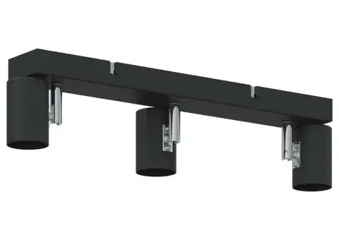 Spot de plafon 3 căi ajustabil negru E27 - 4/5