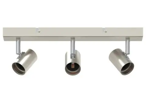 Spot tavan 3 moduri ajustabile Nichel periat E27 - 2/5