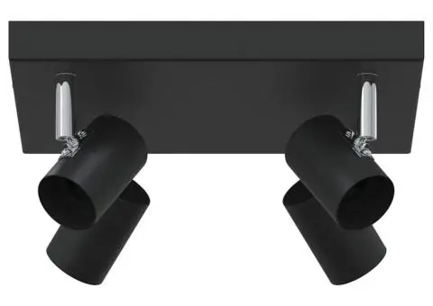 Spot de Tavan 4 Cărți Ajustabil Negru E27 - 2/5