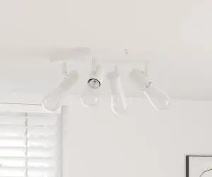 vidaXL Spot de plafon 4 moduri ajustabile Alb E27