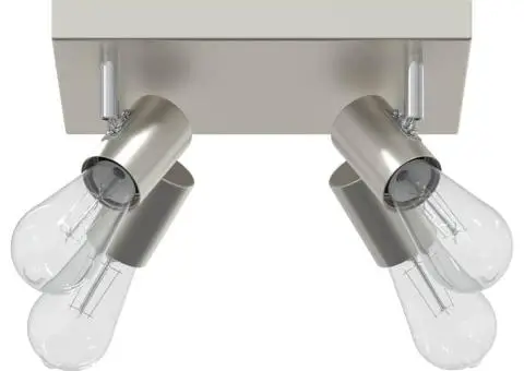 Spot De Plafon 4 Direcții Reglabil Nichel Periat E27 - 3/5