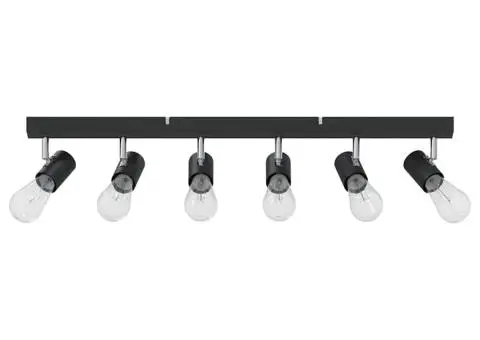 Spot de Plafon 6 Căi Ajustabil Negru E27 - 3/5