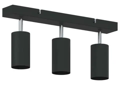 Spot de plafon cu 3 căi ajustabile negru GU10 - 4/5