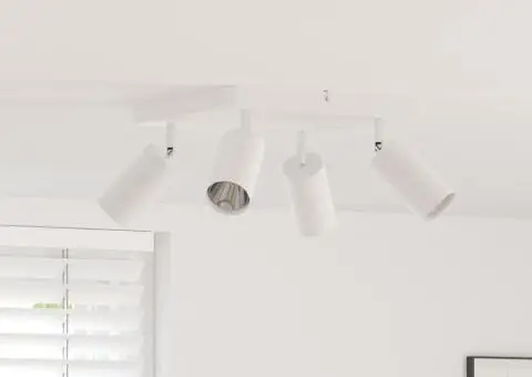 Spotlight de Tavan cu 4 Brațe Ajustabile Alb GU10 - 1/5