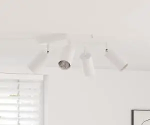 vidaXL Spotlight de Tavan cu 4 Brațe Ajustabile Alb GU10