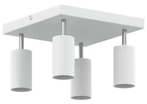 Spotlight de Tavan cu 4 Brațe Ajustabile Alb GU10 - 4/5