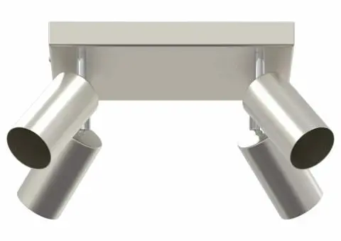 Spot de Plafon 4 Direcții Regulator Nichel Periat GU10 - 2/5