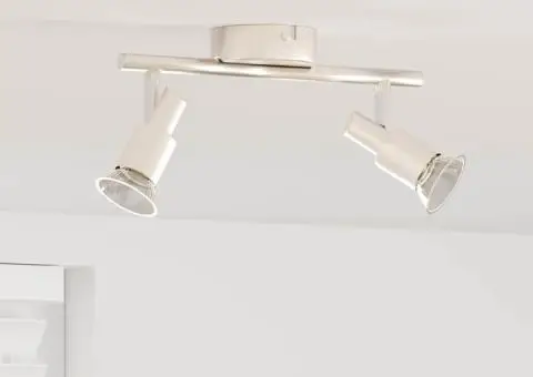 Spot de Plafon 2 Căi Ajustabil Nichel Periat GU10 - 1/5