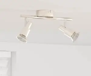 vidaXL Spot de Plafon 2 Căi Ajustabil Nichel Periat GU10