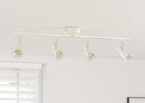 Spotlight de plafon cu 4 direcții reglabile din nichel periat GU10 - 1/5