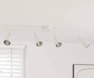 vidaXL Spot de Plafon cu 4 căi reglabil alb GU10