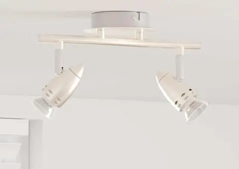 Reflector de Plafon 2 Brațe Reglabile Nichel Mat GU10 - 1/5