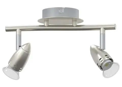 Reflector de Plafon 2 Brațe Reglabile Nichel Mat GU10 - 3/5