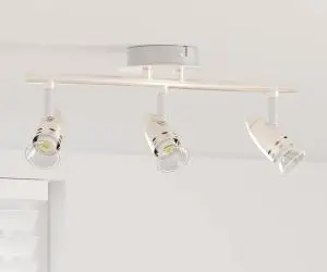 vidaXL Spot de plafon cu 3 direcții ajustabile din nichel mat GU10